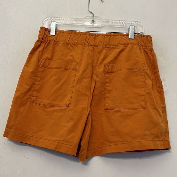 Loft brown/yellow elastic waistband shorts Size M New - Picture 5 of 8